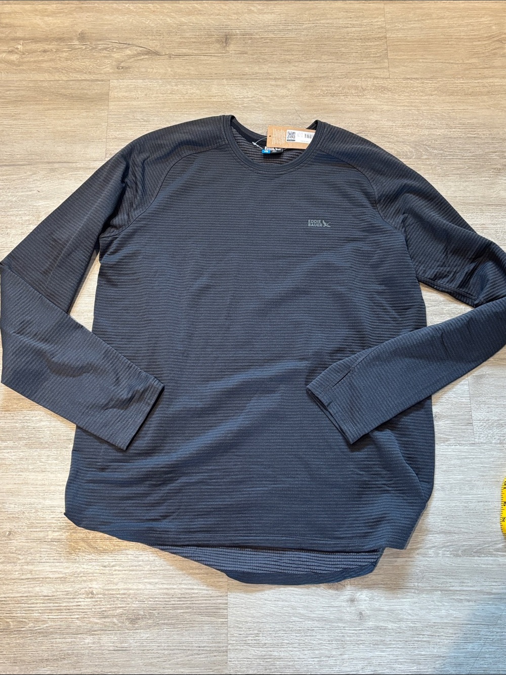 Eddie Bauer Men’s Black Long-Sleeve Crewneck Thermal Shirt